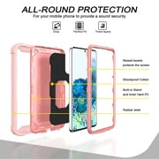 Case for Samsung A52 5G Case, Galaxy A52 Case, Allytech Slim Fit Rugged 3-Layer Shockproof Protection Hybrid Kickstand Phone Case Cover for Samsung Galaxy A52 5G[NOT for 4G], Rosegold