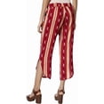 thumbnail image 2 of American Rag Womens Teardrop-Hem Casual Cropped Pants, Red, X-Small, 2 of 2