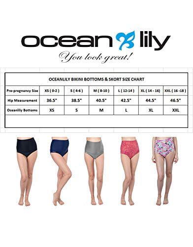 Oceanlily Over The Belly Maternity Swimwear Bottoms-High Waist Cover Up-Women Bikini Bottom Charcoal XXL
