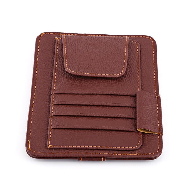Bolsa para visera de coche, soporte para gafas de visera solar de coche, clip para almacenamiento de visera, estética elegante