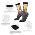 thumbnail image 3 of Fuzoiu Rainbow Cloud White Horse Print Athletic Crew Socks for Men & Women,Casual Crew Socks,Above Ankle Crew Socks for Business, Casual, 3 of 6