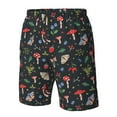 thumbnail image 4 of Disketp Men's Swim Trunks Hawaiian Breathable Surf Beach Swimsuits Mesh Lining Beach Shorts with Pockets-Forest Flora and Insects, 4 of 7