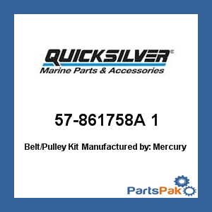 New Mercury Mercruiser Quicksilver Oem Part # 57-861758A 1 Belt//Pulley Kit
