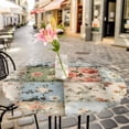 thumbnail image 6 of Spring Floral Round Tablecloth for 36-44 Inch Tables,Fitted Table Cover with Elastic Edge,Elegant Checkered Summer Botanical Farmhouse Waterproof Outdoor Table Cloth Protector for Patio Garden Dinner, 6 of 9