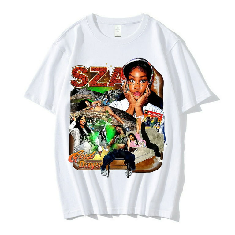 wvnakh SZA Good Days Graphics T-shirt Hip Hop Rapper 90s Vintag e 