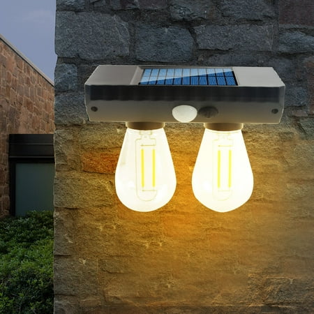 

Vxdvou Solar-Powered Tungsten Filament Bulb with Motion Sensor for Outdoor Lighting Energy-Efficient and Waterproof Wall Lamp