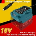 thumbnail image 1 of NEW Car Battery Charger For Bos-.ch 18V Li-ion Battery Charger Compact Chargers with LED Indicator Cigarette Lighter Plug Vehicle, 1 of 8