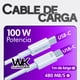 thumbnail image 3 of Cable Tipo C A C 1m De Carga Rápida 100w Wekome Resistente, 3 of 6