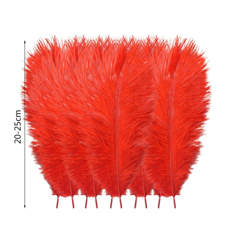 MELADY Dyed Pheasant Feathers - 50 Pieces, 2~4 Inches, Orange, For Fashion Dress Sewing, Crafts & Costumes
