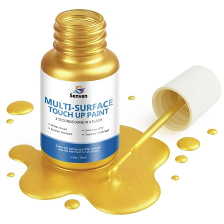 30ml/1.5oz Liquid Gold Leaf Paint High Gloss - Fast Drying Multi Surface for Scratch Repair/Art