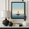 thumbnail image 3 of Poster Master Man In The Middle of the Ocean Poster - Meditation Print - Trendy Art - Modern Art - Gift for Men & Women - Minimal Decor for Living Room, Ocean or Beach House - 11x14 UNFRAMED, 3 of 4