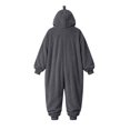 thumbnail image 4 of USNSM Pajamas Women Cozy Fleece Lined Home Jumpsuit, Cute Fall Pajamas, Loose Relaxed Fit, For Fall Winter Matching Loungewear Gray XXL, 4 of 8