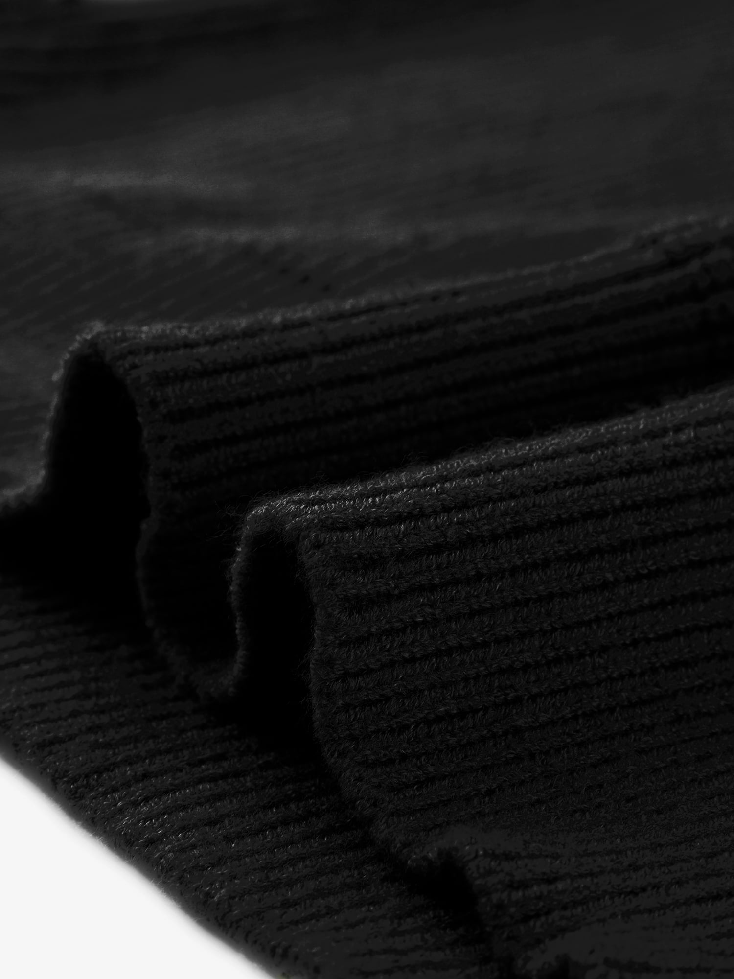Women's V Neck Button Up Long Sleeve Ribbed Knit Loose Chunky Warm Pullover Sweater Top M Black
