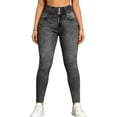 thumbnail image 2 of PYGNJK Women's Denim Jeans High Waist Skinny Stretch Slim Fit Casua Long Jean Pants with Pockets, 2 of 6
