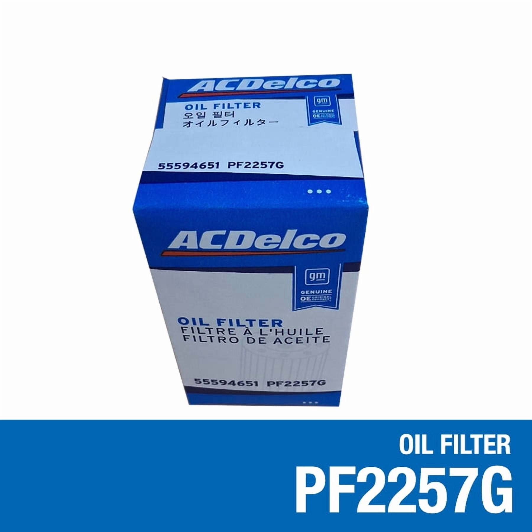 ACDelco Original Equipment PF2257G Professional Engine Oil Filter 4.27" Height 2.2" Width 2.42" Length 0.05 Pound