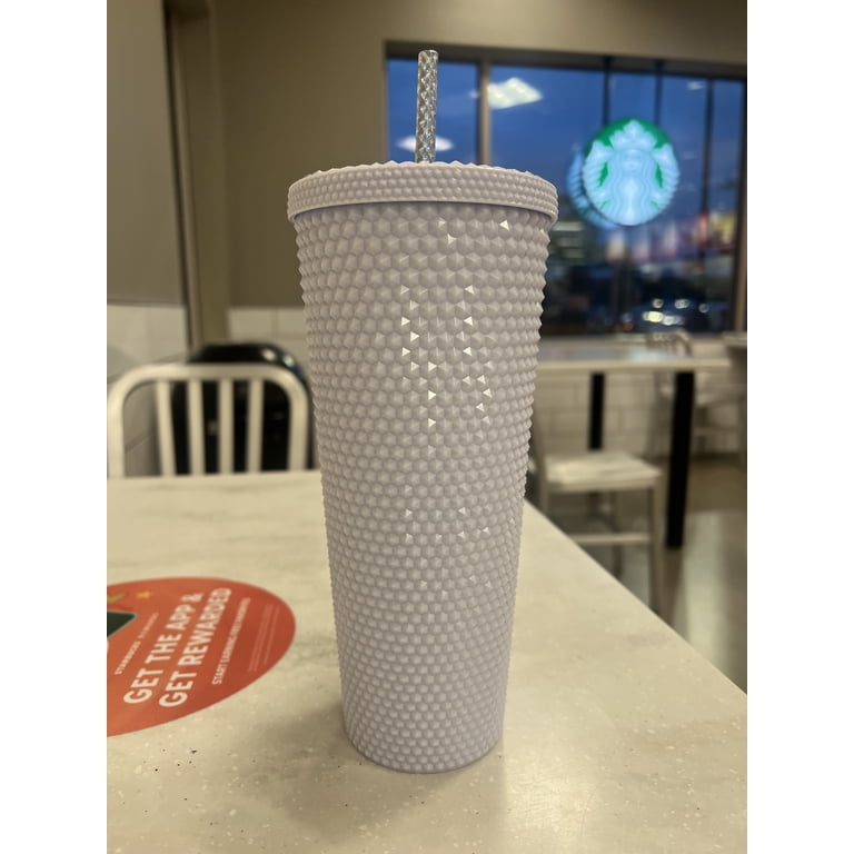 Starbucks White Bling Cold Cup 24OZ Studded Siren Core Holiday