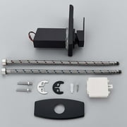 LED Bathroom Basin Sink Faucet Black Waterfall Spout Mixer Tap w/ Cover