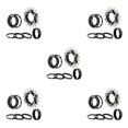 thumbnail image 2 of Transemion Single 1 Speed Cassette Cog Durable Fixed Gear Conversion Set for 7-10s Hubs Black 17T 5Set, 2 of 6