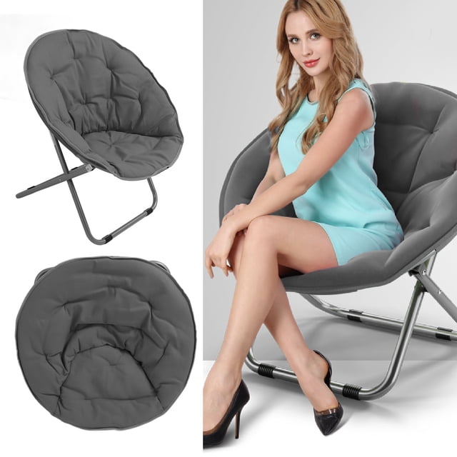 Silla Plegable Para Acampar, Silla Plegable Redonda, Cojín Impermeable De Gran Tamaño, Estable Para Exteriores Para Picnic
