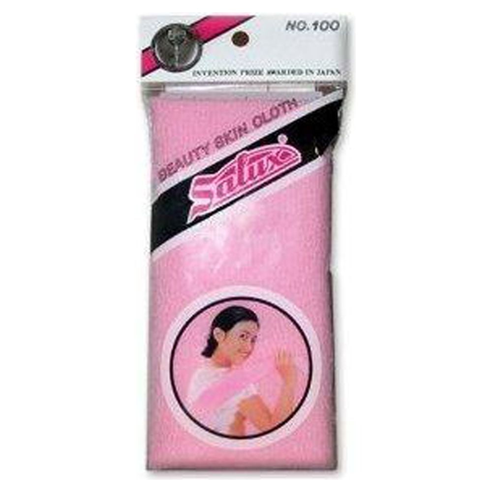 Salux Nylon Japanese Beauty Skin Bath Wash Cloth/Towel - Pink