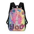 thumbnail image 1 of JOJO Siwa-theme Backpack, Campus style schoolbag Bookbag with Adjustable Shoulder Straps And Large Zip Compartment, Unisex Travel Bags., 1 of 6