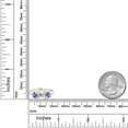 thumbnail image 3 of Gem Stone King 1.04 Ct Heart Shape Blue Tanzanite 925 Silver and 10K Yellow Gold Ring, 3 of 5