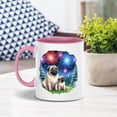 thumbnail image 4 of Happy New Year Pug Family Cheer Winter Midnight Firework 11oz Accent Two-tone Mug Dog Lover Gifts Coffee Tea Cup - 02025, 4 of 5