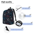 thumbnail image 4 of Picia Joystick Gamepad Printed Canvas Daypack - Stylish and Durable Vintage Compact Backpack - Class, Work, Travel, or Laptop Bookbag,Organized Compartments-Small, 4 of 6