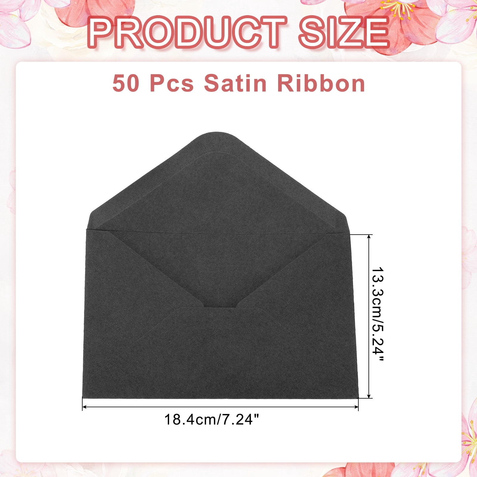 Invitation Envelopes, Greeting Card Envelopes V-Flap Design for Weddings and Special Occasions Black
