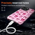 thumbnail image 6 of Magnetic Case for iPhone 16 Pro, Compatible with Magsafe PC Hard Shell Silicone Inner Bumper Anti-Scratch Full-Body Cover Shockproof Slim Design Striped Pink Bow, 6 of 7
