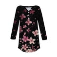 thumbnail image 4 of Women Fashion Tops Blouse Womens V Neck T Shirts Loose Fit Generic Womens Tops Hide Belly, 4 of 5