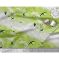 thumbnail image 2 of Soimoi Velvet Fabric Clouds & Flying Swift Bird Printed Fabric 1 Yard 58 Inch Wide, 2 of 3