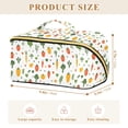 thumbnail image 4 of FORMRS Makeup Bag Travel Cosmetic Organizer for Women Fold Flat Zipper Pouch with Handle, Green Cute Vegetables, 4 of 8