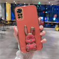 thumbnail image 3 of Note11s Luxury Rabbit Holder Case On For Xiaomi Redmi Note 11 Pro 4g 5g 10s 11s 9 10 9s 8 7 Plating Silicone Stand Cover 10c 9c, 3 of 5