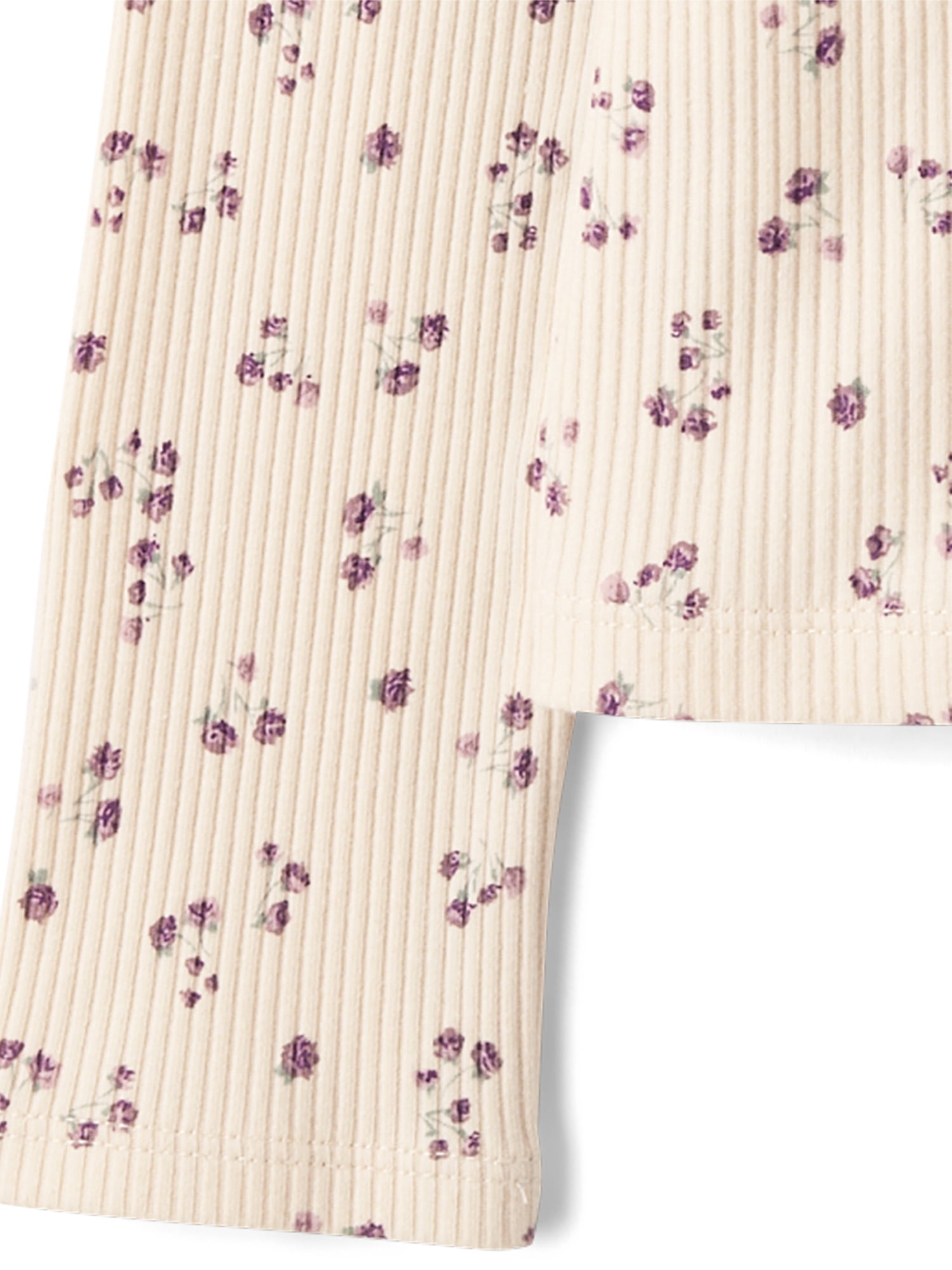 The Children's Place Girls Long Sleeve Floral V-Neck Ribbed Henley Top, Sizes XS-XXL