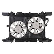 Ikon Motorsports Radiator Cooling Fan Assembly Replacement for 2008-2015 Scion XB W/ Shroud Upper, S:16711-28400 SC3115102 Automotive Dual Engine Fan, Black