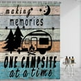 thumbnail image 4 of SUNOLIFE Rv Camper Shower Curtain,Camping Travel Waterproof Fabric Bathroom Curtain with Hooks,47x64 in, 4 of 5