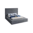 thumbnail image 3 of Bliss Grey Velvet Queen Bed (3 Boxes)-Color:Grey Velvet,Style:Contemporary, 3 of 10
