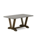 thumbnail image 2 of East West Furniture 5-Piece Dining Table Set Included 4 Parson Chair Upholstered Seat and High Button Tufted Chair Back and Rectangular Mid Century Dining Table with Cement Color Dining room Table..., 2 of 2