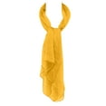 thumbnail image 3 of Wrapables Solid Color 100% Silk Long Scarf, Saffron, 3 of 5