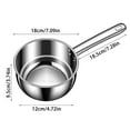thumbnail image 3 of Multipurpose Stainless Steel Ladle with Handle - Silver Water Dipper & Soup Spoon for Kitchen Cooking, Gardening, Bathroom Shampoo, Salad & Noodle Bowls, 3 of 9