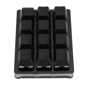 12 Key Mechanical Gaming Keyboard, un clavier mécanique programmable main, RGB Clavier de jeu mécanique multifonctionnel Mini USB Fils RGB Commutateur rouge
