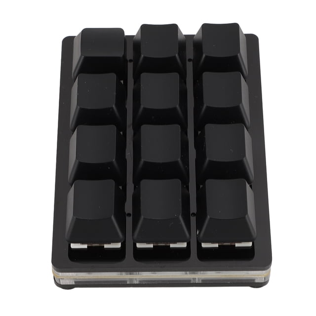 12 Key Programmable Macro Keyboard, RGB Red Switch Hot Swappable Keyboard with Detachable USB Cable, Convenient Gaming Keyboard for Work Music