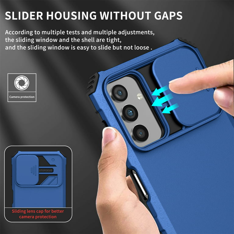 For Samsung Galaxy A14 Case, Shockproof Phone Cover Camera + Screen  Protector