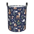 thumbnail image 1 of Fotbe Animals And Wildflowers Cesto de Ropa con Asas, Cesto Impermeable de Gran Capacidad, Bolsa de Lavado para Dormitorio, Cesto de Ropa con Ruedas y Asas-Small, 1 of 6