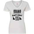 thumbnail image 3 of Inktastic Idaho Awesome Since 1890 Women's V-Neck T-Shirt, 3 of 5