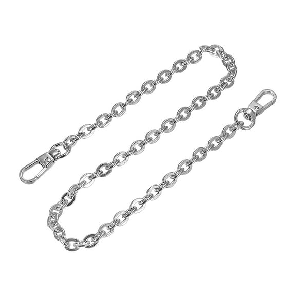 Uxcell 16"x0.24" Purse Chain Strap, Purse Handle Shoulder Bag Replacement Strap(Silver)