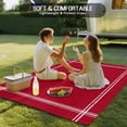thumbnail image 5 of Fsddascl Pure Red Outdoor Rug for Patio/Deck/Porch, Non-Slip Large Area Rug 5 x 8 Ft, Simple Solid Color Indoor Outdoor Rugs Washable Area Rugs, Reversible Camping Rug Carpet Runner, 5 of 5