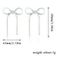 thumbnail image 2 of Women's Bow Earrings Fashionable And Elegant Women's Long Tassel Chain Earrings, 2 of 2