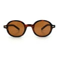 thumbnail image 4 of Vintage Vibe Hipster Fashion Round Plastic Horn Rim Sunglasses Tortoise - Brown, 4 of 8